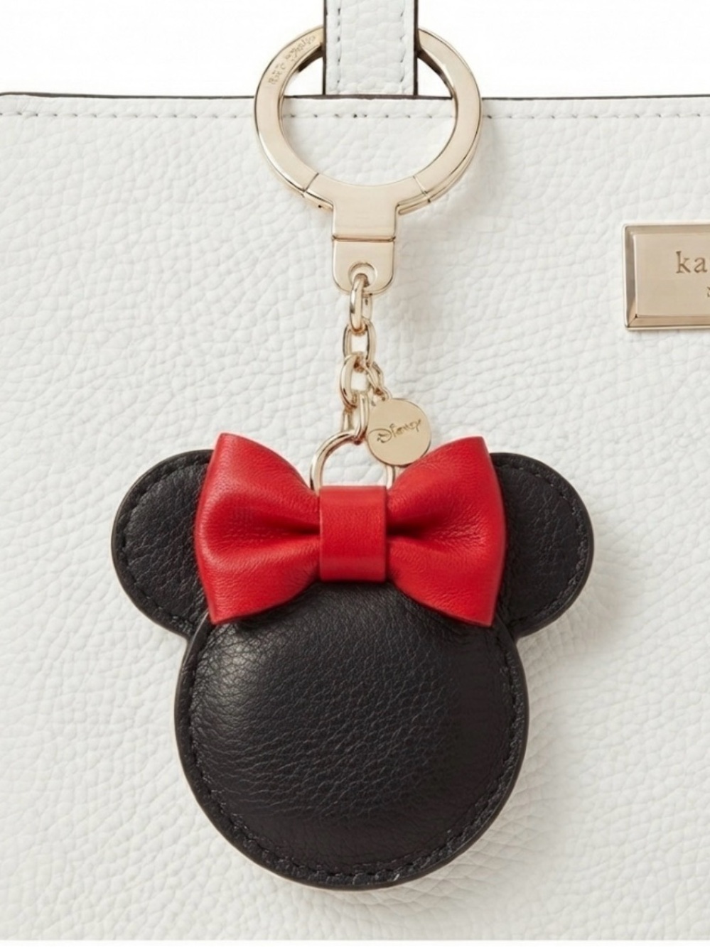 Kate Spade Disney Minnie Mouse Keychain bag Charm w dustbag NWOT - Picture 3 of 13